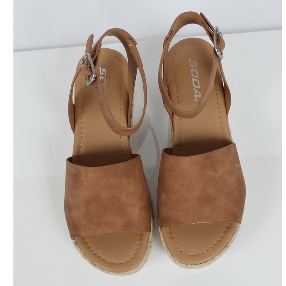 Tan Open Toe Halter Ankle Strap Espadrill - Picture 5 of 6